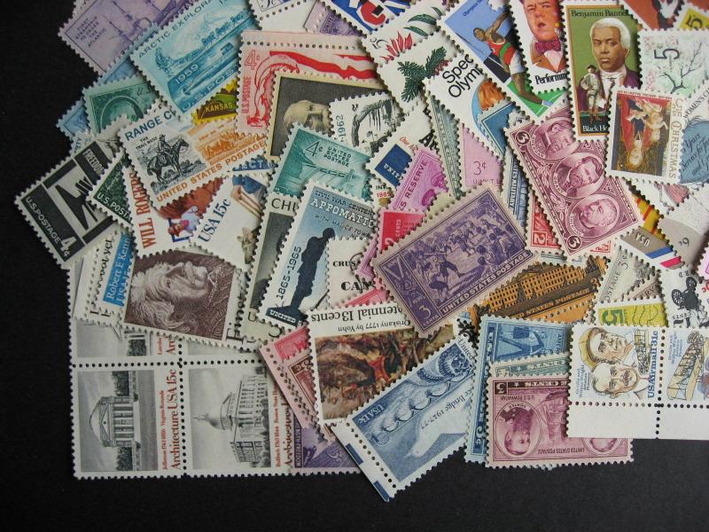 USA postage MNH mostly different $18 face, check them out!