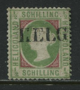 Heligoland QV 1869 1/2 schilling used