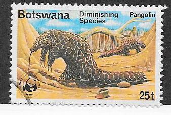 Botswana #185  25t  Pangolins  (U) CV $4.25