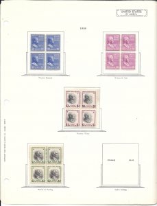 #803-33 MH Blocks of 4 (my223) Collection / Lot
