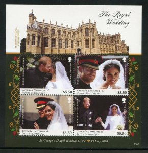 GRENADA GRENADINES  2021 THE ROYAL WEDDING HARRY & MEGHAN SHEET OF FOUR MINT NH