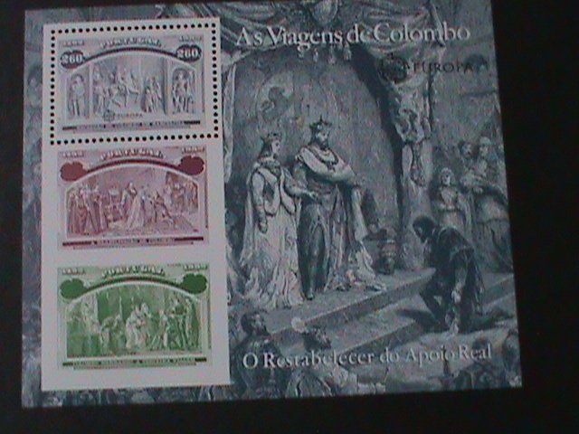 ​PORTUGAL-1992-SC#1918-EUROPA-COLUMBUS WITH KING JOHN II MNH S/S VERY FINE