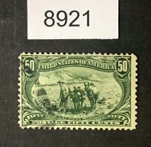 MOMEN: US STAMPS  #291 USED LOT #8921