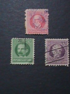 ​CUBA- FAMOUS PERSONS VERY OLD CUBA STAMPS USED- VF WE SHIP TO WORLD WIDE.
