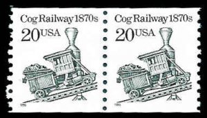 PCBstamps   US #2463 Coil Pair 40c(2x20c)Cog Railway, MNH, (6)