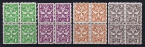 Malta 1953-63 QEII Postage Due's ½d-2d Mint MNH Blocks SG D21-D24 CV £41.6