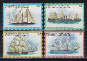 GRENADA CARRIACOU 2001 - Sailing ships / complete set MNH