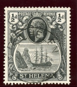 St Helena 1936 KGV ½d grey-black & black very fine used. SG 97h.