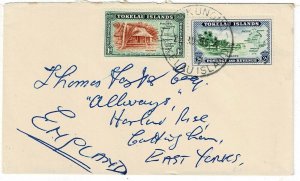 Tokelau Islands 1955 Nukunono cancel on cover to England