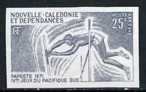 New Caledonia 1971 South Pacific Games 25f Pole Vault unm...