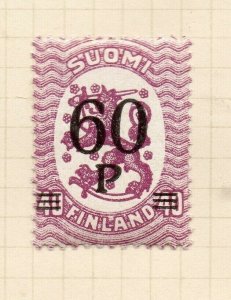 Finland 1921 Early Issue Fine Mint Hinged 60pen. Surcharged NW-179799