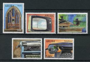 Aruba 2017 MNH Antiques Radio TV Telephone Typewriter 5v Set Stamps