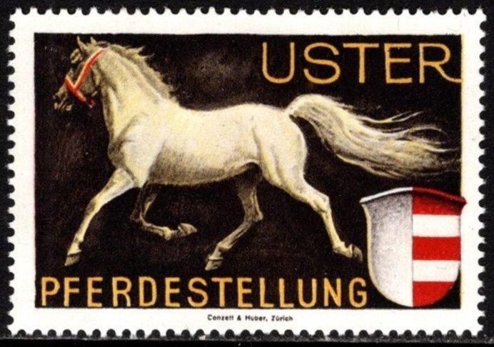 1940 Switzerland Soldiers Stamp Town Of Uster Horse Positions