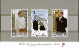 Gibraltar 2012 - EARL AND COUNTESS OF WESSEX ROYAL VISIT - Souvenir sheet - MNH