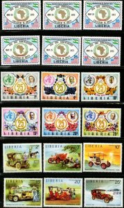 LIBERIA 1953-1974 Collection of Fourteen Mint Complete Topical Sets NH