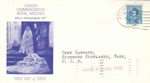 Canada Scott 276 Typewritten Address.