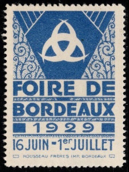 1929 France Poster Stamp Fair Of Bordeaux June 16-July 18 MNH