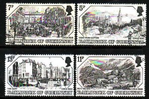 Guernsey-Sc#157-60- id6-used set-19th Century Prints-1978-