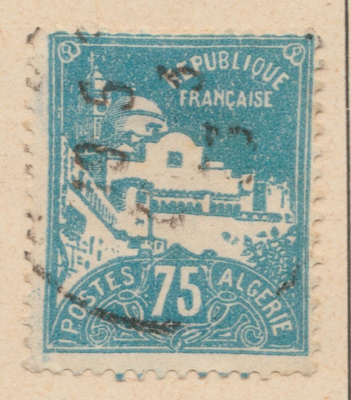 FRENCH COLONY ALGERIA 1927-30 75c Used Stamp A29P25F33167-
