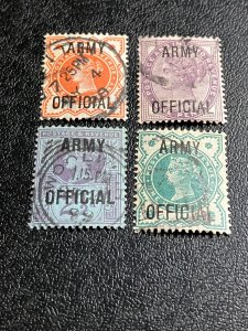 Great Britain Scott O54-57 Used