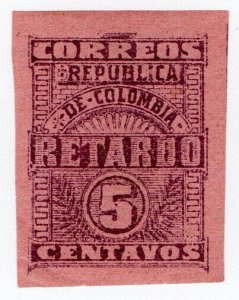 (I.B) Colombia Postal : Late Fee 5c (Retardo)
