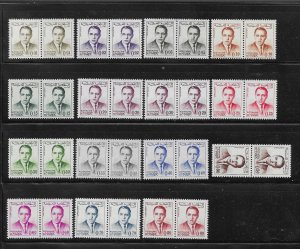 Morocco 1962 King Hassan II Definitive pair Sc 75-84,110-114 MNH A1893