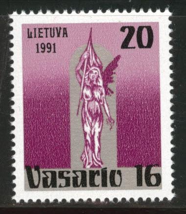 LITHUANIA LIETUVA Scott 388 MNH** 1991 liberty statue