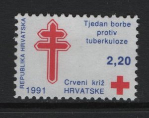 Croatia   #RA24  MNH  1991  postal tax Red Cross and tuberculosis