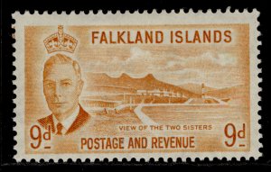 Falkland Islands Gvi SG179, 9d Orange Yellow, M New-