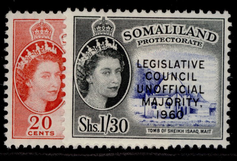 SOMALILAND PROTECTORATE QEII SG151-152, complete set, M MINT.