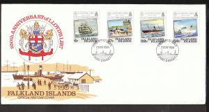 Falkland Islands 404-407 Lloyds List 1984 U/A FDC   