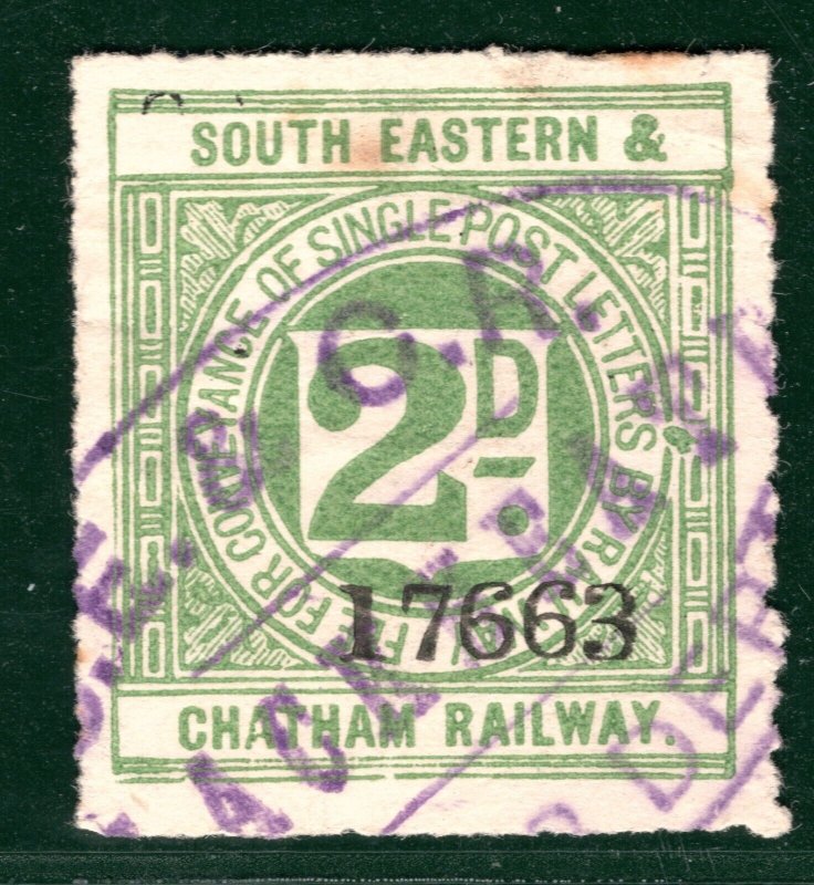 GB Kent SECR RAILWAY Letter Stamp 2d *BLACKHEATH* STATION {ex Lacy-Spencer}SBW94