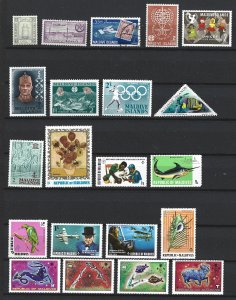 Maldive Islands Mostly Mint Mini Lot of 21 Different Stamps 2019 CV $7.10