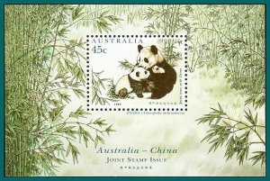 Australia 1995 China Joint Issue, Panda MS, MNH #1459d,SGMS1551