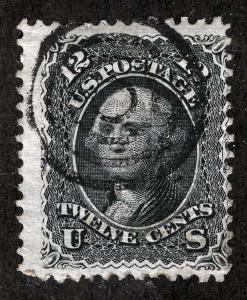 US Sc 90 Black 12¢ Strong E Grill Impression Target Cancel