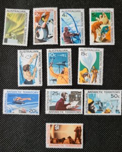 Australian Antarctic Territory, full set of 11, MNH, SCV$44.50