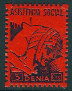 SPAIN Civil War Republic DENIA Label GG 451