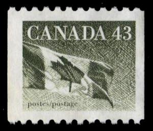Canada #1395 Flag, used (0.25)