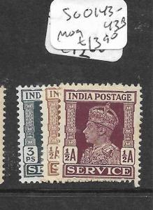 INDIA   (P1605B)  KGVI       SERVICE  SG O143-43B     MOG