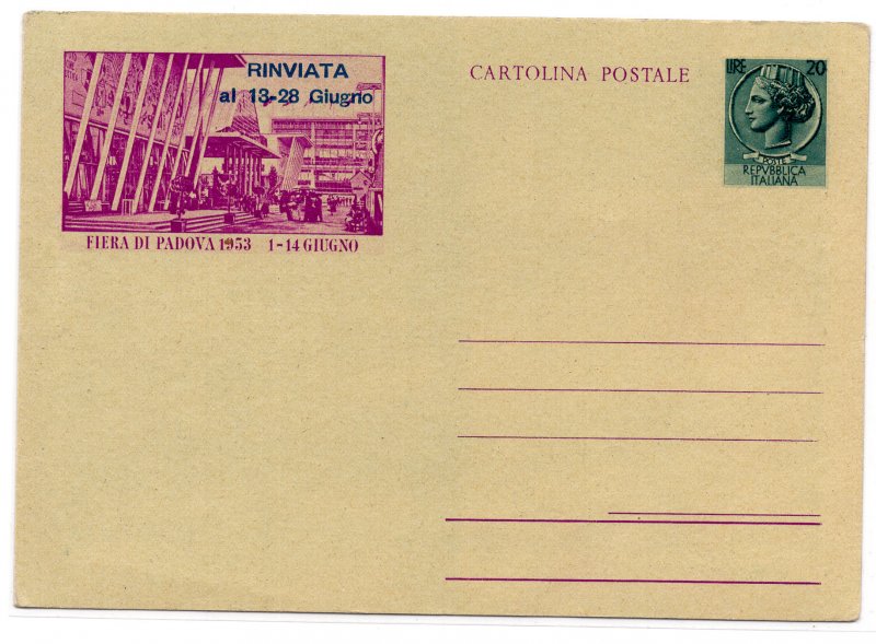 CP Siracusana Lire 20 Padua Fair 1953