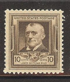 #868 Riley 10c Unused, VF Centering, Low Start