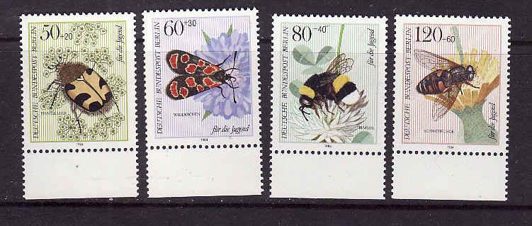 Germany-Sc#9NB209-12-unused NH occupation semi-postal set-Insects-1984-