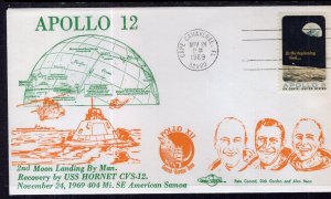 US Apollo 12 Splashdown Space 1969 Orbit Space Cover