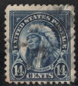 USA Scott 565 Used  American Indian stamp of 1923