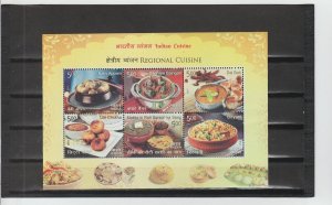 India  Scott#  2974ab  MNH  S/S  (2017 Indian Cuisine)