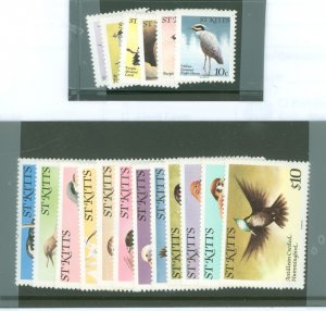 St. Kitts #49-66 Mint (NH) Single (Complete Set) (Bird)