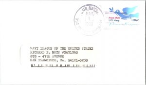 United States Ships US Navy - USMC Dove Peace Keepers Free Mail 1999 US Navy,...