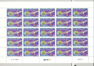 Comoros #619-622 Rotary, Space, Aviation 4v M/S of 25