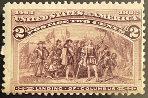 Scott #231 1893 2¢ Columbian Landing of Columbus MNH OG