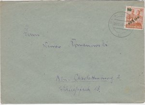 Germany 1949 Berlin Overprint Berlin Charlottenburg Cancel Stamps Cover Ref24084